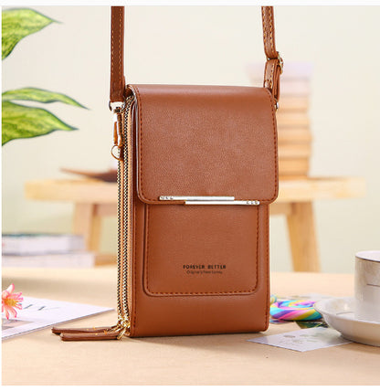 Touch Screen Mobile Phone Bag Small Crossbody Shouder Bags Women Long Wallet